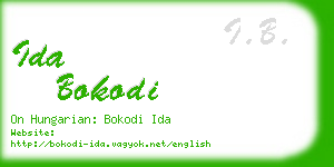 ida bokodi business card